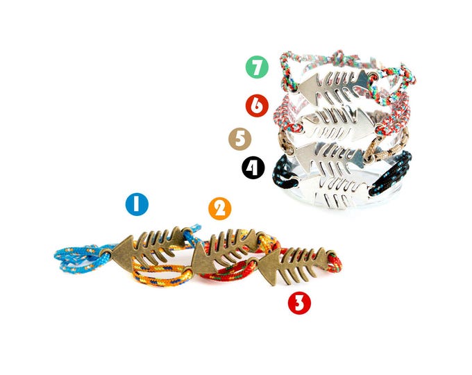 Fish Bone Jewelry, Fish Skeleton Bracelet, Fish Skeleton Jewelry. 2 mm