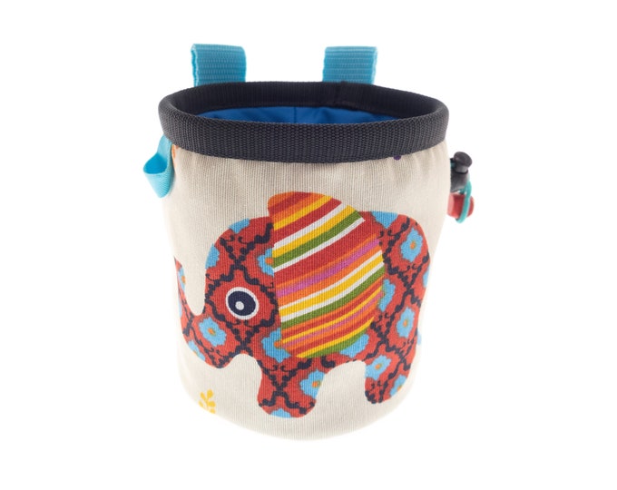 Animal Chalk Bag for Kids, Rock Climbing Pouch, Boulder Bucket, Cute Powder Bag. S Size