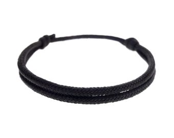 Cool Bracelet for Men, Trendy Wristband Mens Jewelry, Elegant Stylish Rope Cuff Wrist Band. 2 mm