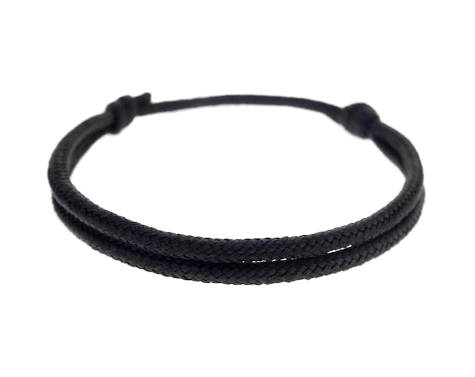 Cool Bracelet for Men, Trendy Wristband Mens Jewelry, Elegant Stylish Rope Cuff Wrist Band. 2 mm