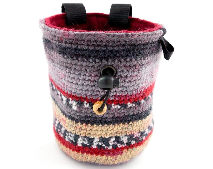Bouldering Gift Chalk Bag, Rock Climbing Themed Presents Ideas, Best Indoor Gifts for Climbers, L Size