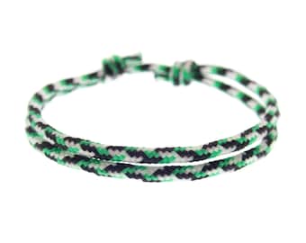 Wristband for Guys, Stylish Mens Black Gym Bracelet, Cool Rope Men's Jewelry Wrist Band for Male and Female. 2 mm