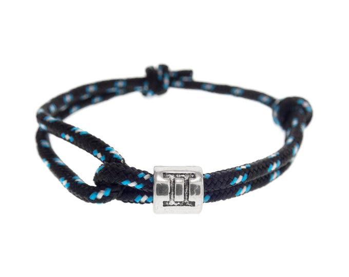 Zodiac Bracelets Gemini Jewelry. Astrology Birthday Cuff Bracelet. Friendship Gemini Horoscope Bracelet for Female, Male, Man & Woman. 3 mm
