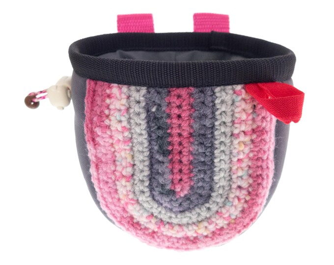 Kids Bag for Climbing. Children's Magnesium Pouch for Rock Climb Gym. Best Small Chalk Bag for Child for Indoor Climb. Pink ChalkBag. S Size