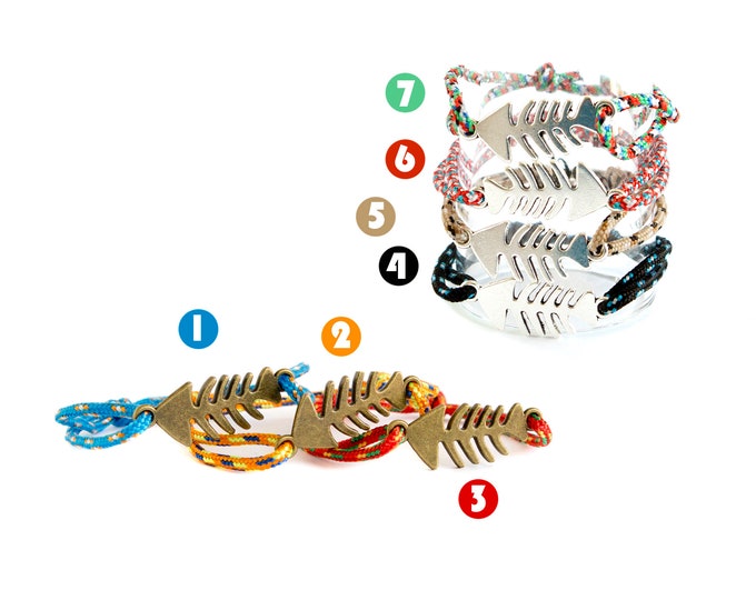 Fish Bone Jewelry, Fish Skeleton Bracelet, Fish Skeleton Jewelry. 2mm