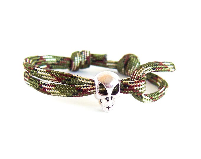Skull Bracelet Men, Mens Bracelet, Mens Skull Bracelet, Skull Jewelry Gifts. 4 mm