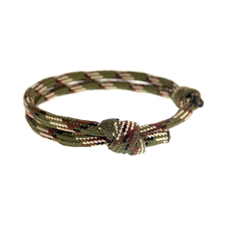 Men's Climbing Rope Bracelet. Double Rock Climbing Bracelet for Guys. Hiking Survival Gift. Men's or Women's Paracord Knot Jewelry. 4 mm image 6