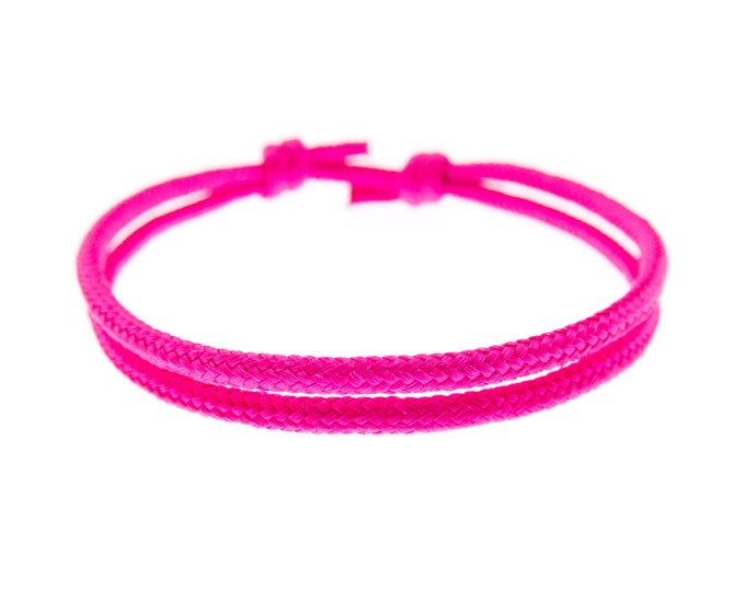Friendship Bracelet Slip Knot, Adjustable Sliding Knot Closure. Unique String Bracelet Gift for Boyfriend, Girlfriend. Unisex Rope Cord 2mm