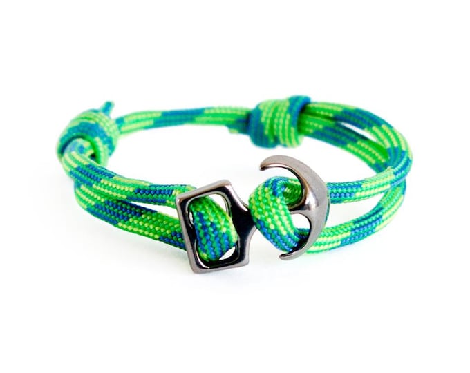 Anchor Bracelet Men Women, Adjustable Rope Couple Jewelry for Guys, Charm Bracelet. 4 mm