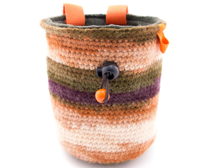 Big Chalk Bag. Chalk Bag for Bouldering and Rock Climbing. Large Chalk Bag. Ergonomic Design, Handmade L Size