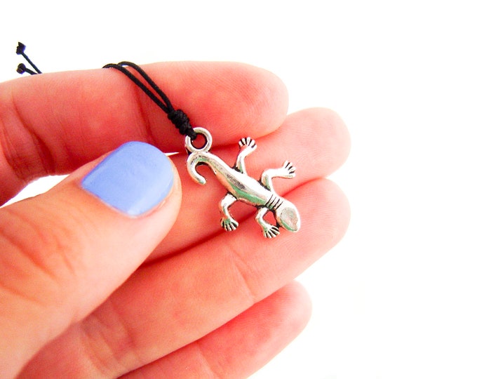 Mens Necklace Pendant from Wives Lizard Necklace. Lizard Pendant. Lizard Jewelry. Mens Necklace Surf. 0.8mm