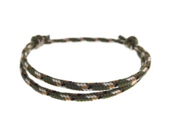 Movable Knot Bracelet. Adjustable Knot Friendship Cuff. String Bracelets Sliding Closure. Pull Cord Jewelry Minimal with Slip Knots. 2 mm