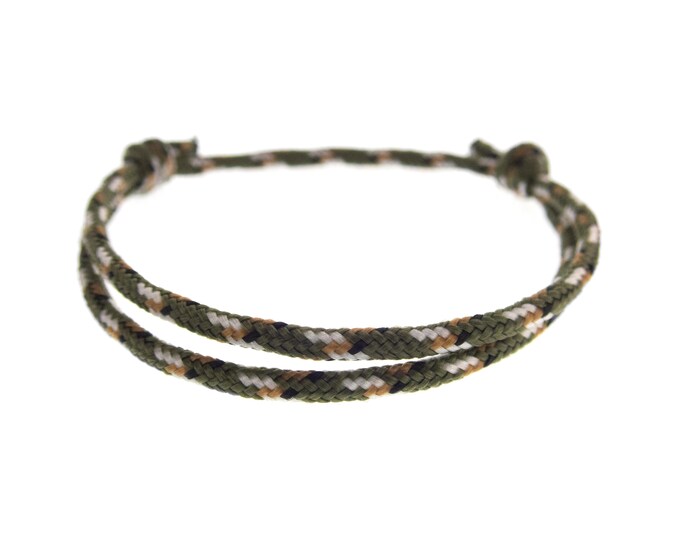Movable Knot Bracelet. Adjustable Knot Friendship Cuff. String Bracelets Sliding Closure. Pull Cord Jewelry Minimal with Slip Knots. 2 mm