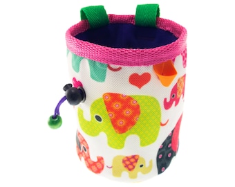 Rock Climbing Chalk Bag, Cute Bouldering Chalk Bucket Climbing, Best Gym Accessories. M Size