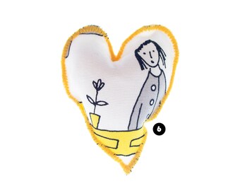Heart Gift for Men, Heart Gift for Friend, Heart Gift for Sister, Handmade Sewn Valentines Design for Her, Him, Husband