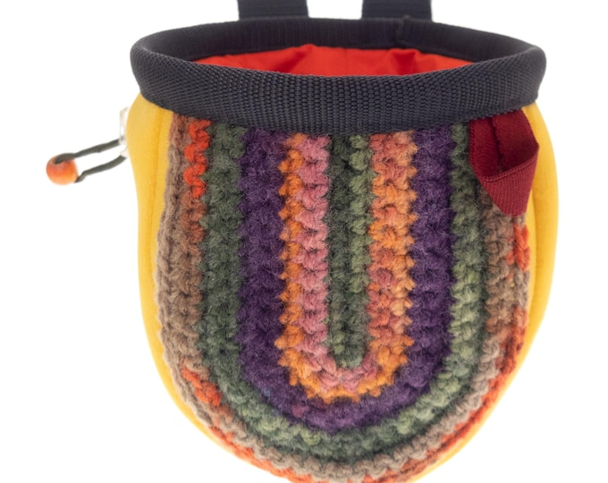 Cute Climbing Chalk Bag Kids, Small Chalk Bag for Rock Climbing Girl or Boy. Mini Chalk Pot for Kids, Children. Design of Neoprene. Size S