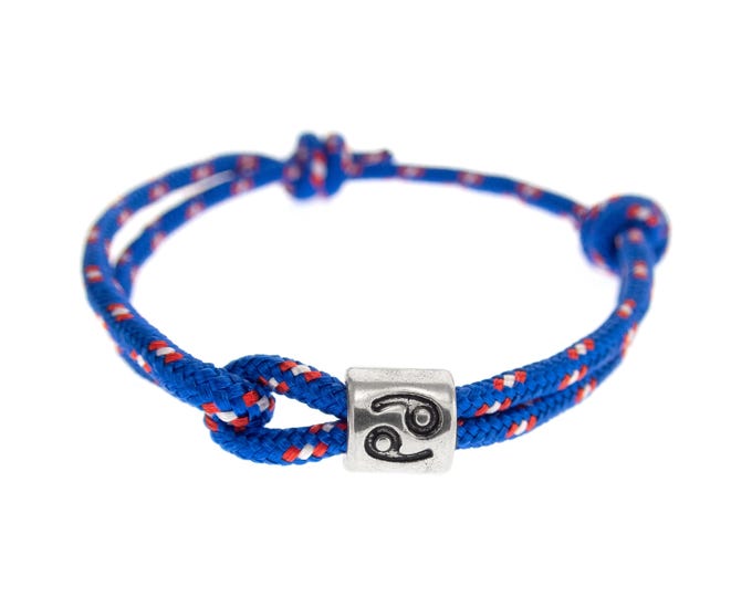 Cancer Star Sign Bracelet Adjustable. Zodiac Astrology Bracelet for Him, for Ladies. Lucky Love Horoscope Bracelet Mens. All Signs. 3 mm