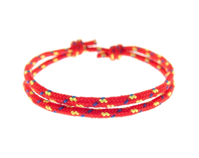 Protection Cord Bracelet No Buckle. String Bracelet with Adjustable Knot. Lucky Kabbalah Jewelry Red Rope. For Good Luck. Mens, Womens. 2 mm