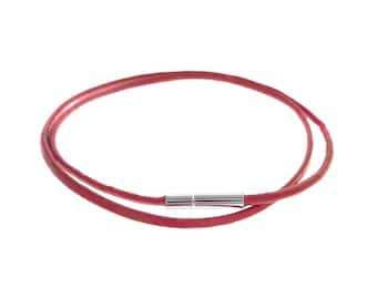 Unisex Leather Bracelet, Wrap Cuff Cord Friendship Mens Jewelry. 2 mm