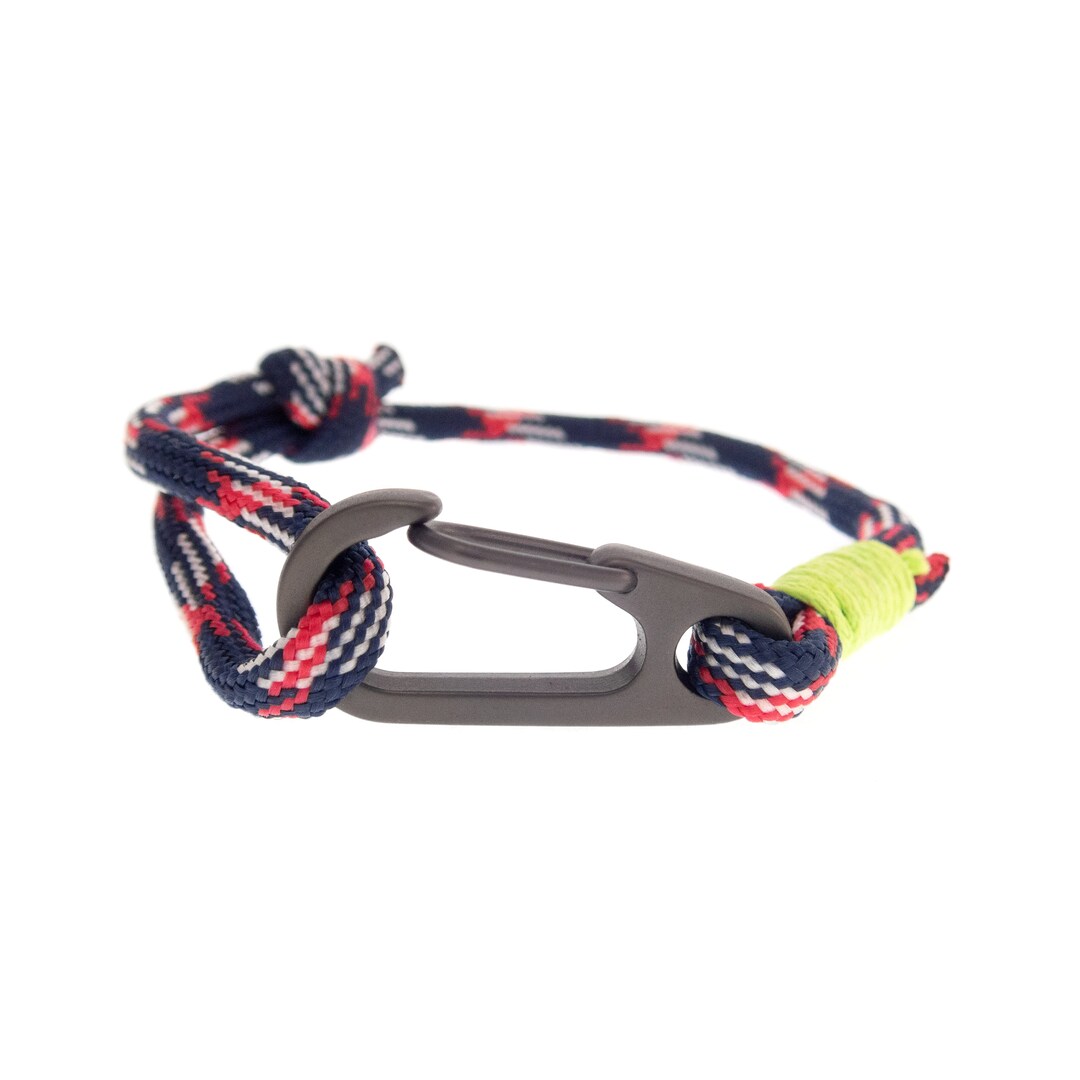 Mens Sailing Rope Bracelet Blue. Survival Cord Jewelry With Clasp for