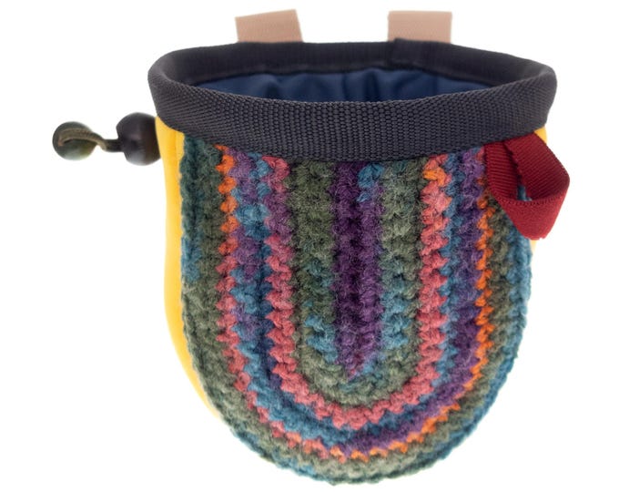 Children's Chalk Bag Climbing. Unique Rock Climber Gift. Cool Handmade Child Chalkbag. Sac Magnésie, S Size
