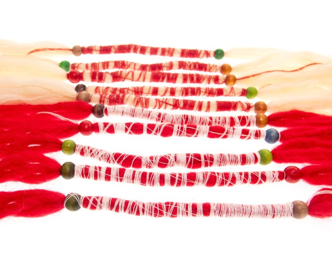 8 Martenitsa Bracelets Bulgaria. Adjustable Luxury Baba Marta Bracelet Handmade. Hand String Bulgarian Martenicka March 1st ( 7 Red 1 White)