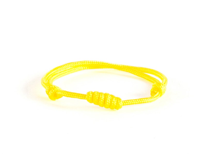 Rock Climbing Bracelet, Rope Bracelet, Braided Bracelet. Rock Climbing Jewelry. 3mm yellow