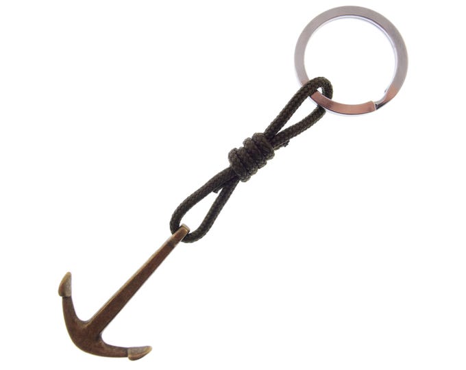 Handmade Keychain for Boyfriend and Girlfriend, Mens Fishing Key Chain, Car Birthday Gift with Anchor Key Ring