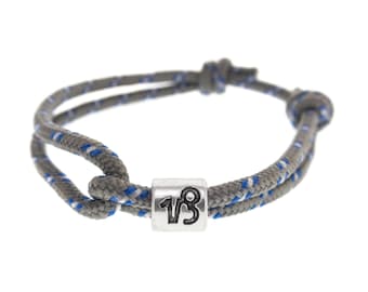 Zodiac Capricorn Bracelet for Man or Women. Lucky Capricorn Symbol Charm Bracelet. Beaded Horoscope Ankle Bracelet. Gift for All Signs. 3 mm