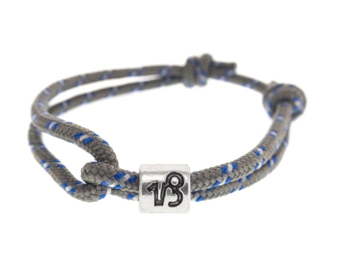 Zodiac Capricorn Bracelet for Man or Women. Lucky Capricorn Symbol Charm Bracelet. Beaded Horoscope Ankle Bracelet. Gift for All Signs. 3 mm