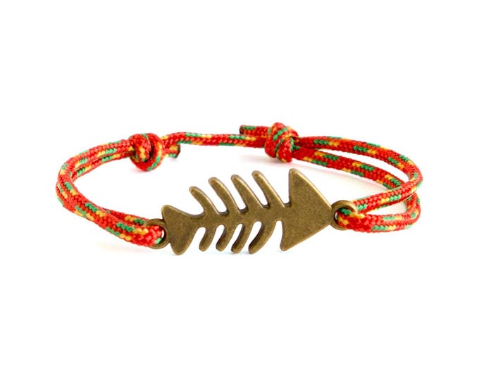Beach Bracelet Men, Beach Jewelry, Beach Bracelets String and Fish. 2 mm