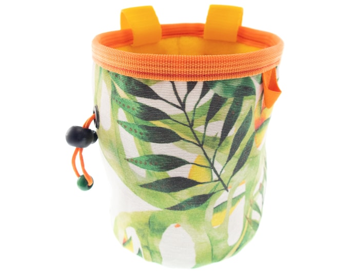 Bucket Chalk Bag Climbing, Best Multipitch Bouldering Pot, Unique Rock Climbing Bag for Exercise too. M Size