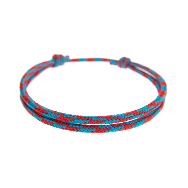 Zeer eenvoudige armband verstelbaar. Vriendschapsarmbanden String. Gemakkelijk verstelbare alledaagse sieraden van kleurrijk paracord, schattig touw, unisex. 2 mm