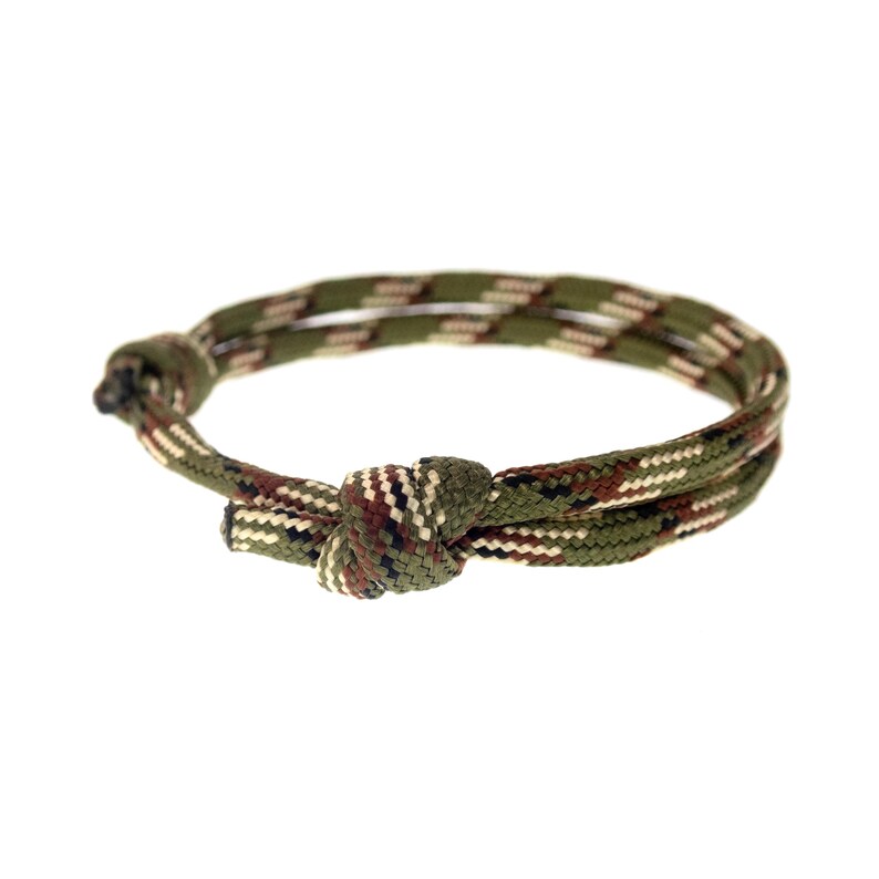 Men's Climbing Rope Bracelet. Double Rock Climbing Bracelet for Guys. Hiking Survival Gift. Men's or Women's Paracord Knot Jewelry. 4 mm image 11