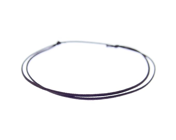 Handmade Simple Bracelet. 0.8 mm Adjustable String Bracelet for Men & Women. Everyday Minimalist Jewelry Modern Fashion Cord Bracelet