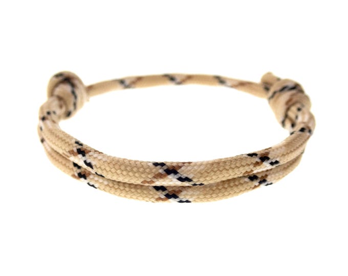 Ladies or Men's Sailing Rope Bracelet. Hiking Jewelry with Adjustable Knot. Nautical String  Bracelet for Men, Guys, Girls. Paracord. 4 mm