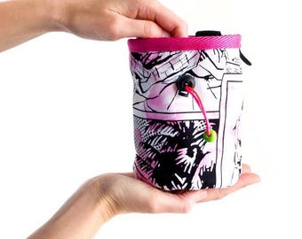 Sac à magnésie pour l'escalade femme. Sac à craie pour fille pour l'escalade et le bloc, taille M