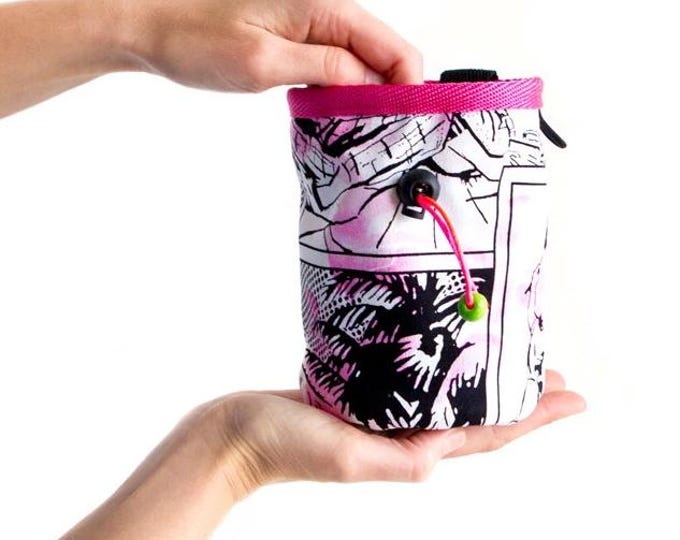 Rock Climbing Chalk Bag Women. Girls Chalkbag for Climb and Boulder, Size M