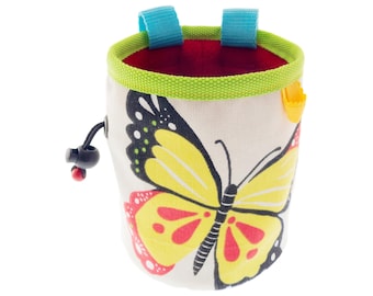 Cool Climbing Chalk Bag, Rock Climbing Bouldering Chalk Pot, Best Eco Friendly Boulder Bucket, M Size