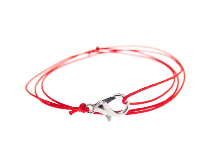 Red String Bracelet Jewelry. Couple Bracelet for Protection & Good Luck. Lucky Love Ankle Jewelry, Kabbalah, Buddhist Catholic Karma. 0.8 mm