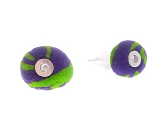Rock Climbing Jewelry Earrings Holds. Moving Rock Wall Earrings. Custom Green Purple Design Rock Wall Holds Earrings. Punk Climber Gift, Fun