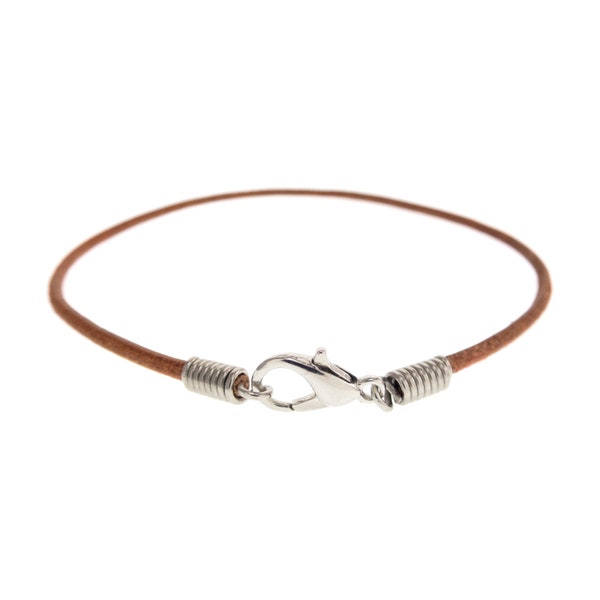 Bracelet en cuir avec fermoir en métal. Bracelet universel en cuir pour homme et femme avec fermoir à boucle. Cadeau corde bleu marine pour homme et femme 2 mm