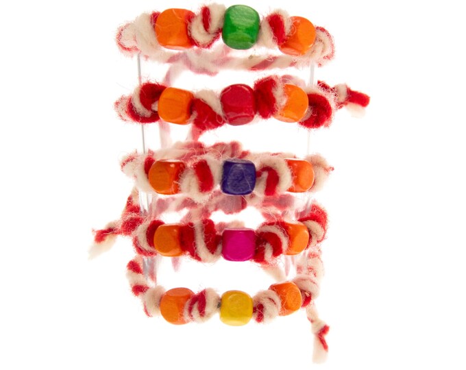 10 Simple Thin Bracelets. Minimalist Wool and Wooden Bracelets Handmade Friendship Martenitsa Bulgaria Baba Marta Greece March Martisor TODO