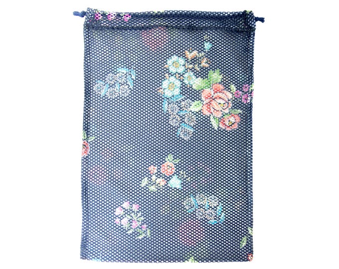 Produce Bag Reusable, Fruit Vegetable Printed Eco Cloth Mesh Net Washable Bag