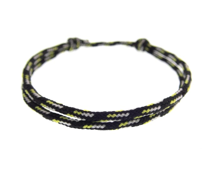Womens Slider Bracelet Cord, Mens Sliding Knot Adjustable Friendship Bangle. 2 mm