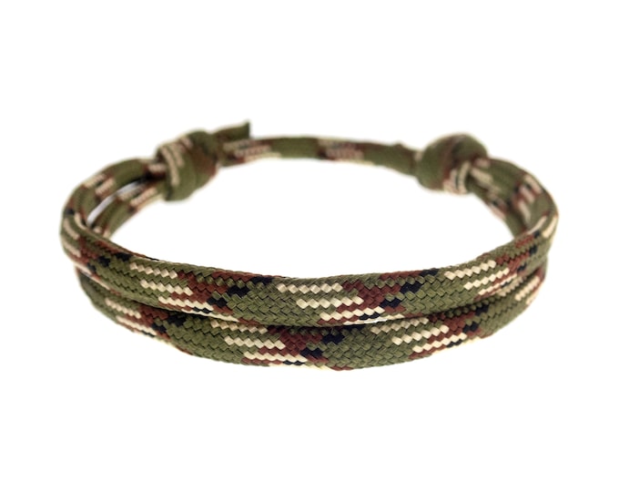 Men's Climbing Rope Bracelet. Double Rock Climbing Bracelet for Guys. Hiking Survival Gift. Men's or Women's Paracord Knot Jewelry. 4 mm