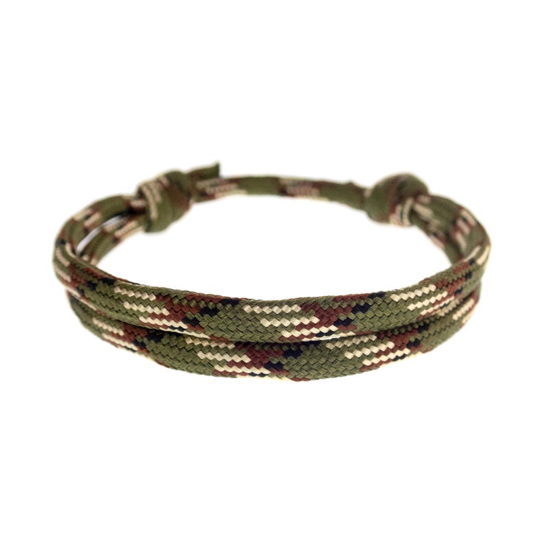 Men's Climbing Rope Bracelet. Double Rock Climbing Bracelet for Guys. Hiking Survival Gift. Men's or Women's Paracord Knot Jewelry. 4 mm image 1