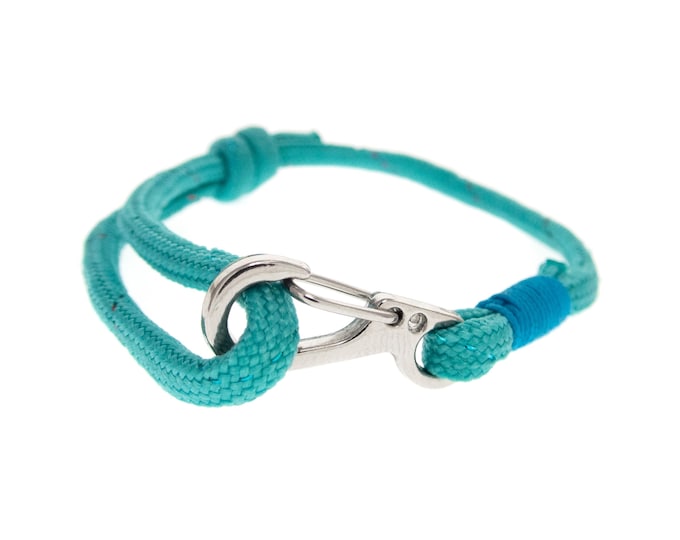 Sailor Knot Paracord Bracelet. Rope Nautical Jewelry Mens. Maritime Surfer Bracelet for Men, Women of Adjustable Cord & Metal Clasp Handmade