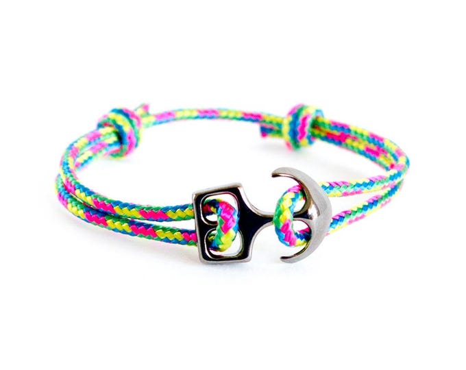 Anchor Bracelet Women, Anchor Bracelet Men. Anchor Bracelet Couples. Mens Rope String Anchor Clasp. 2 mm