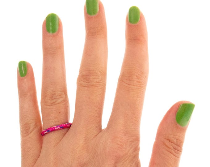 Promise Rings for Teenage Couples, Rope Ring for Young Women, Men. Ring for Girlfriend and Boyfriend. String Jewelry for Her and Him